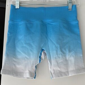 Active USA Blue and White Ombre Athletic Shorts
